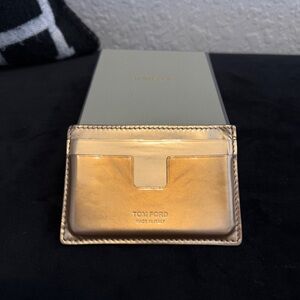 Tom Ford Metallic Gold Patent Leather Cardholder Unisex
